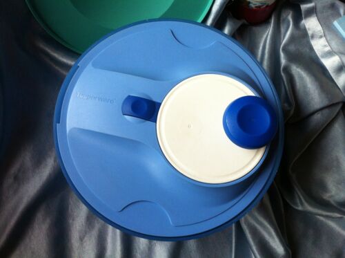Tupperware D128 Salat-Karussell Salatkarussell salatschleuder Schüssel sieb blau - Bild 2 von 15