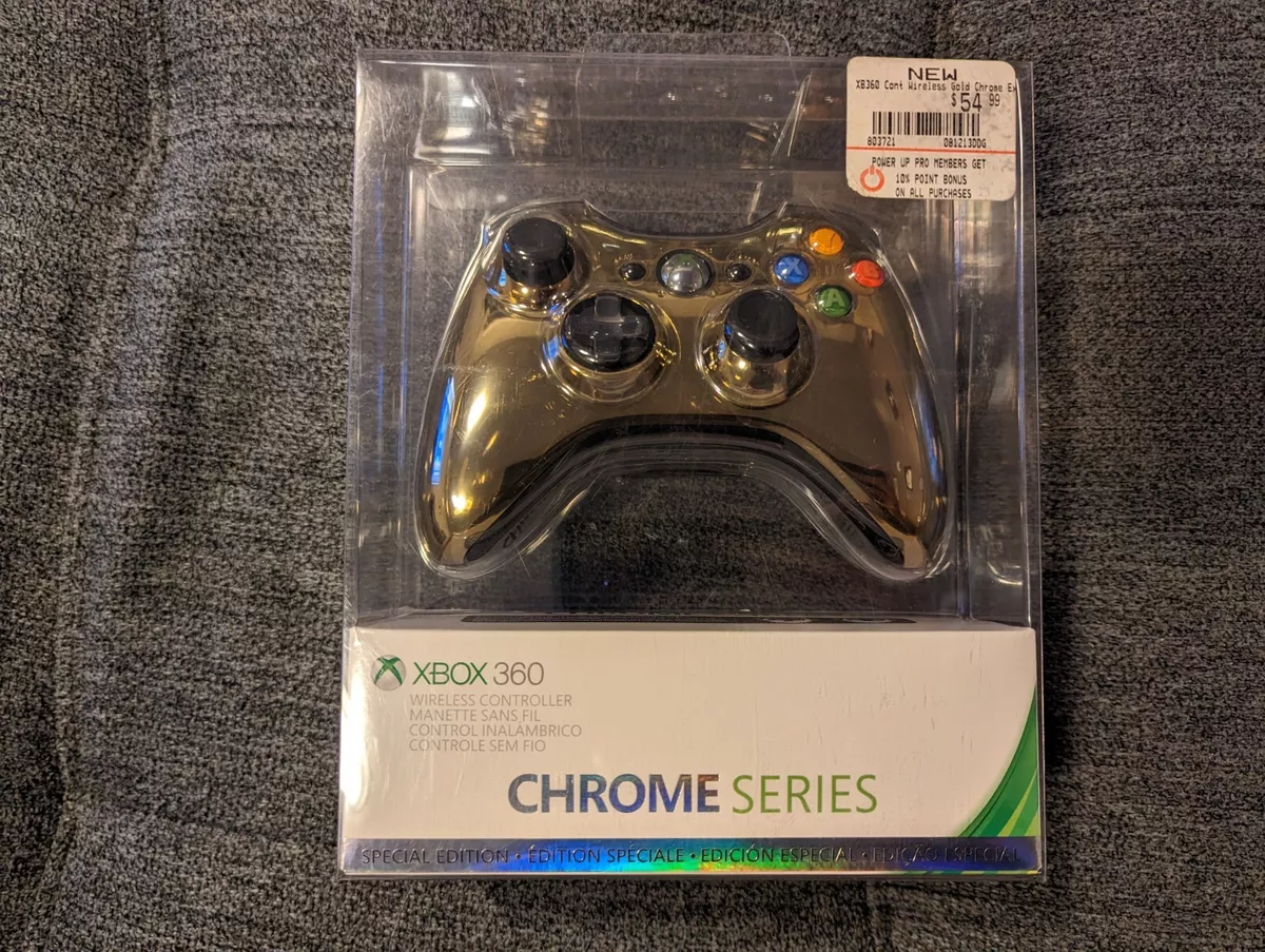 Microsoft Xbox 360 Wireless Gold Chrome Special Edition Controller