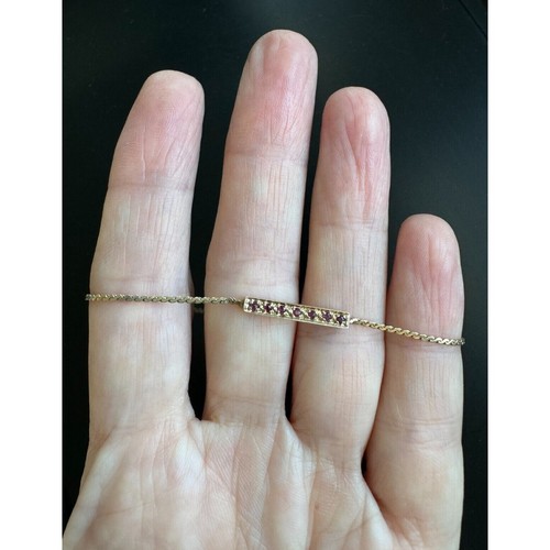 14K YELLOW GOLD AND PINK TOPAZ BRACELET SKY - Picture 7 of 8