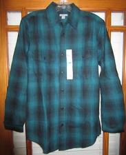Falls Creek Flannel Shirt Men's Small Super Soft NEW Green Plaid