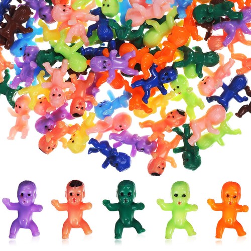 60 Stück Mini-Kunststoff-Babys Rosa – Für Babyparty-Spiele, Dekoration, Eiswürfel, 1,9 Cm