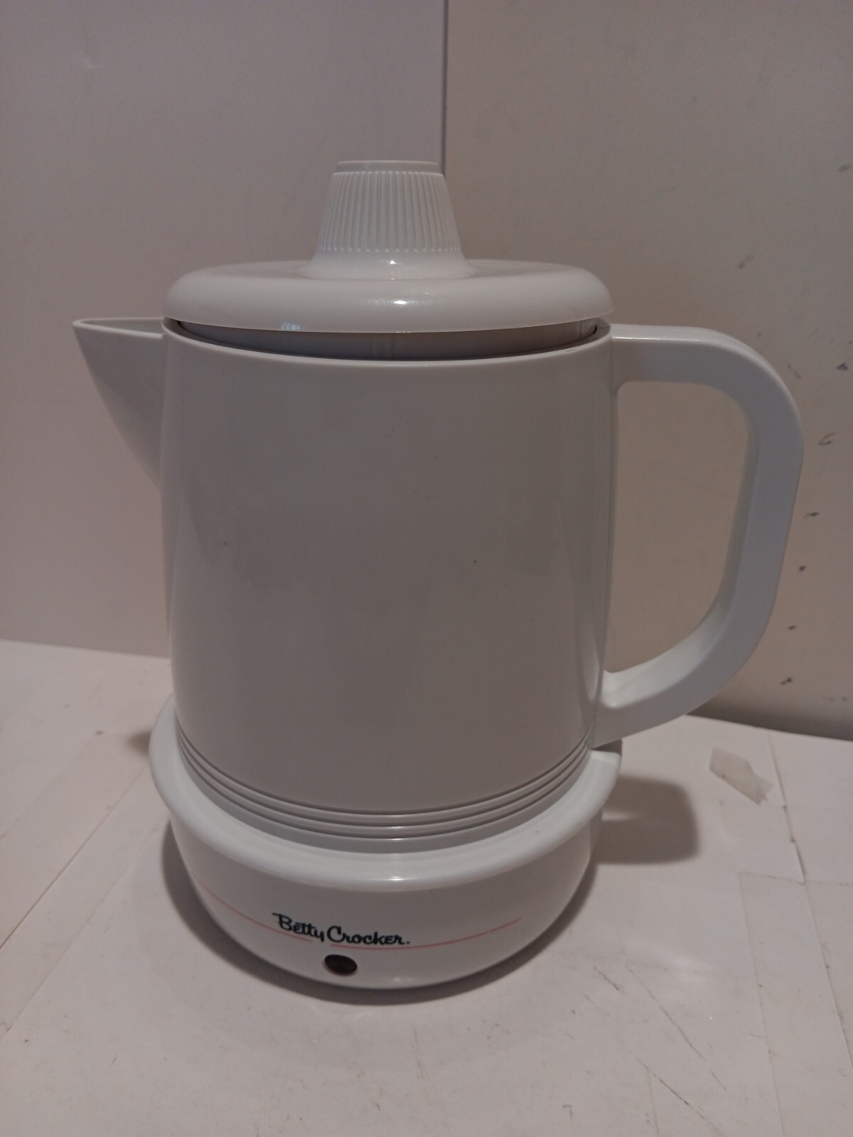 Betty Crocker Vtg White Plastic 4Cup Coffee Maker Electric Percolator Works! eBay