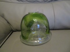 ancien abat-jour  ou tulipe en verre bullé