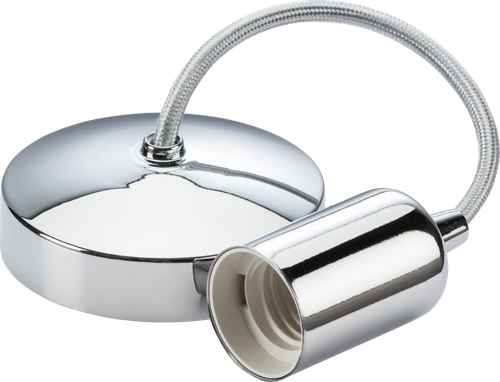 Pre-Wired 6" E27 Contemporary Style Metal Pendant Lamp Holder - Various Finishes - Picture 13 of 17
