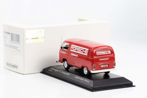 1:43 Volkswagen T2 Bus Transporter Porsche 1972 Servicio de Carrera Rojo - Imagen 2 de 5