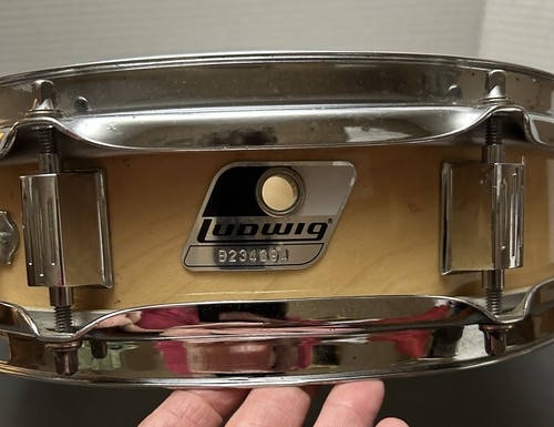 Ludwig Piccolo Snare Rocker Elite Drum - Black & White Badge 3"x 13" With Stand - Picture 17 of 24