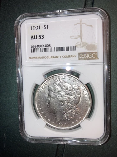 1901 Morgan Silver Dollar NGC AU 53 $1