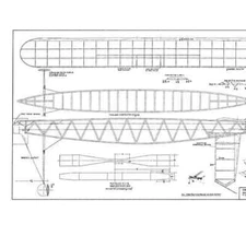 1938 Push-Pull Rubber Power 35" WS Model Airplane Printed Plans