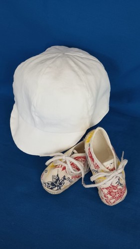 VINTAGE BABY BALLMÜTZE UND PATRIOTISCHE STIEFEL ~ Kleinkind oder Puppen