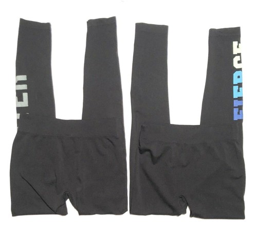 *No Boundaries Ankle Black Leggings Size S/M Inseam 30" Yoga Active Two Pair - Picture 3 of 8