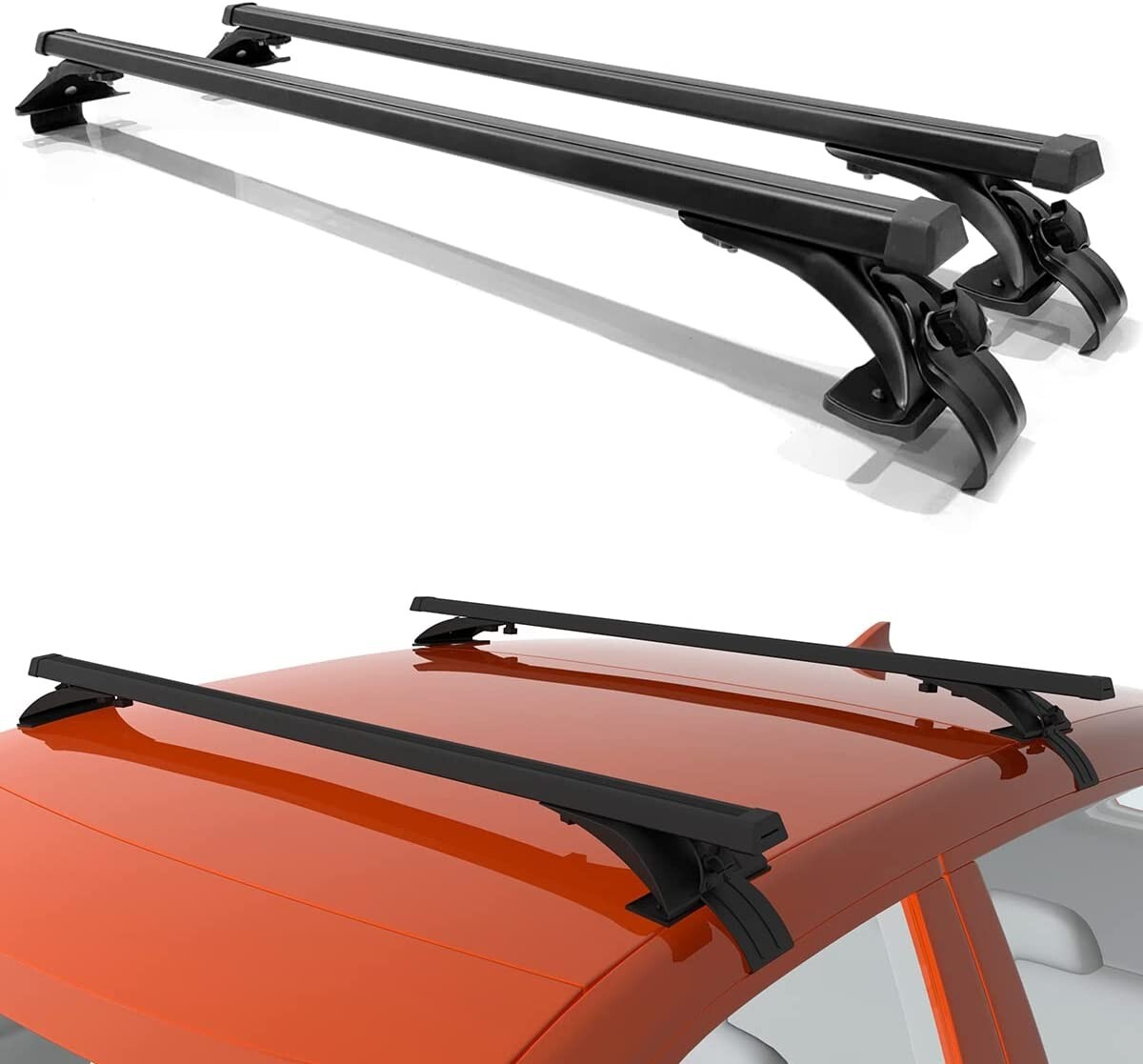W/O Roof Rail Rack Lockable Cross Bar Crossbar Fit for Ford Ranger T9 ...