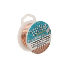 Bare Copper Wire 24 Gauge Wire Beadsmith 43839 (20yds) Round Wire Craft Jewelry