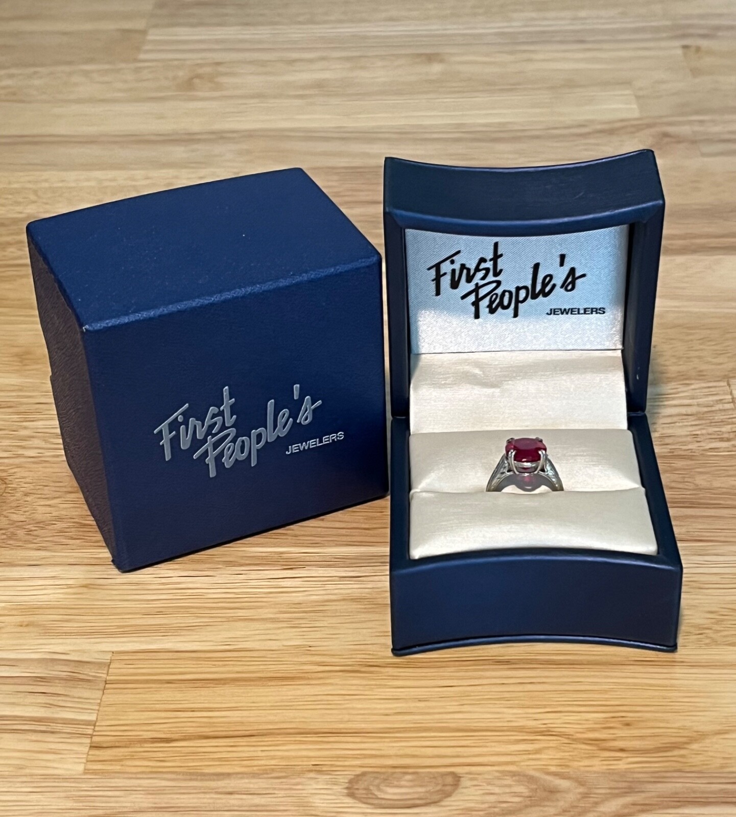 6 Ct Lab Created Ruby Engagement Ring 14k Solid W… - image 3