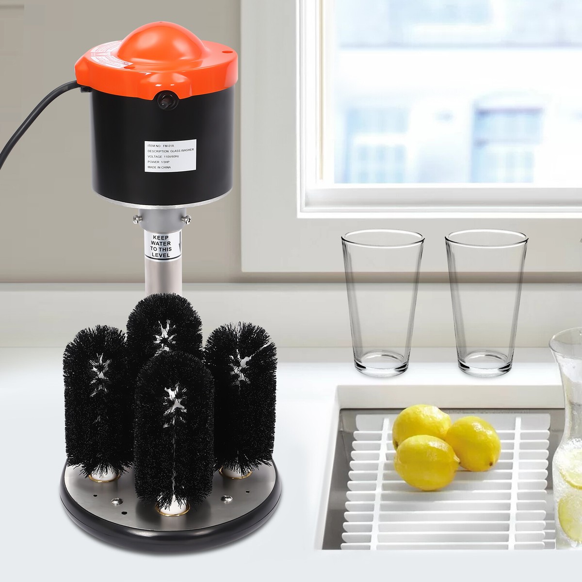 800 Cups/H Commercial Electric Glass Cup Washer Wine Glass