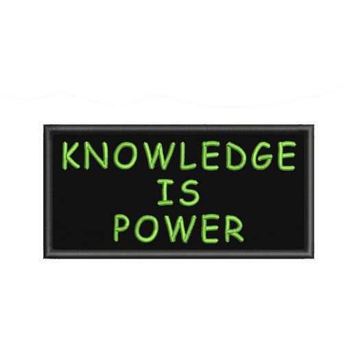 Knowledge Is Power Patch 4" Embroidered Iron-On Applique Grim Darkness Gamer - Picture 12 of 12