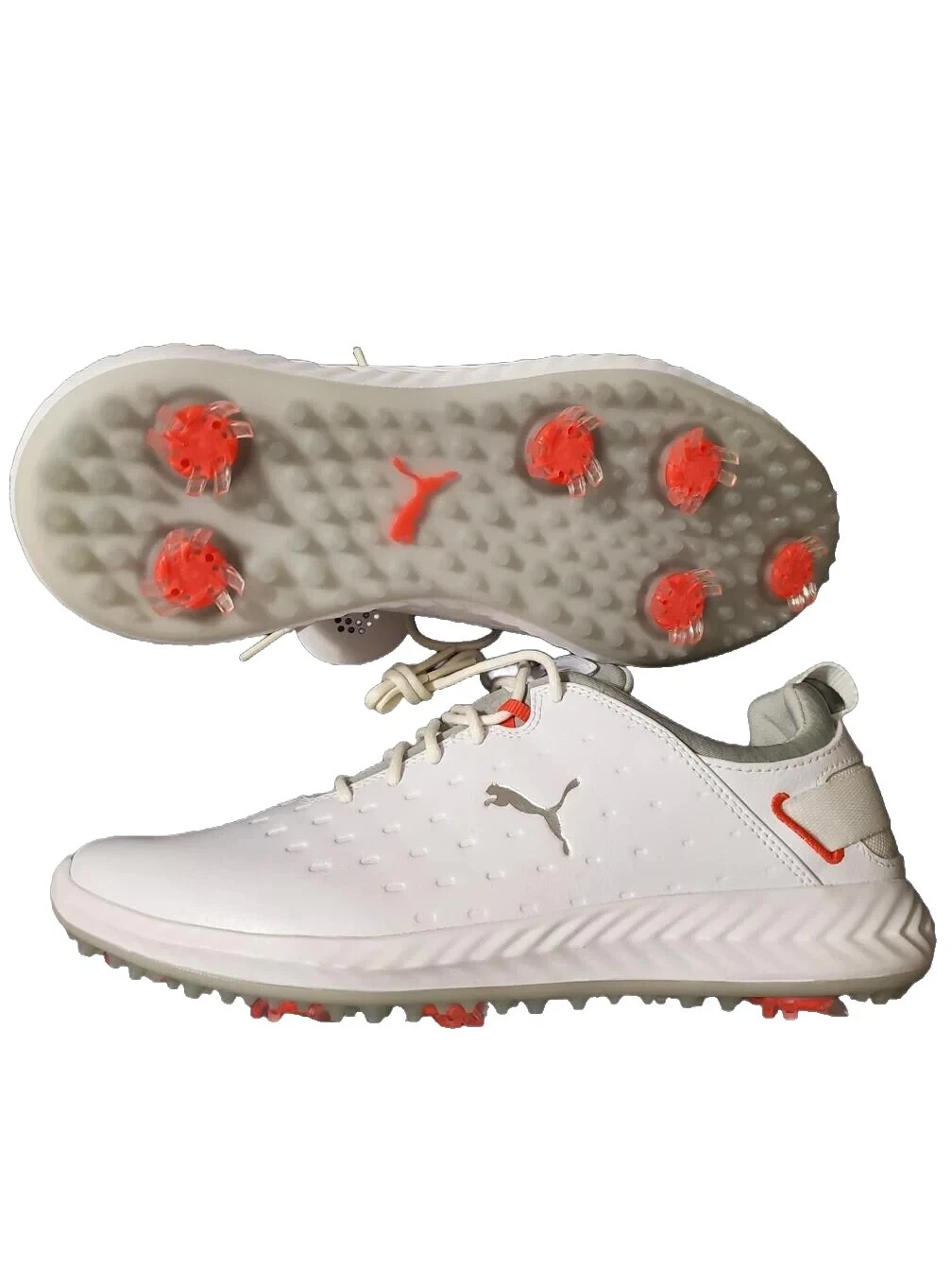 Parte superior de cuero PUMA blanco Zapatos de Golf para mujeres