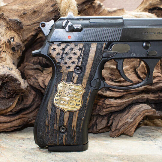 Beretta 92FS 96 98 M9 Walnut Handgun Grips Pistolengriffe handmade Walnut Wood  