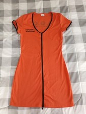 Spirit Halloween Women's County Prison Costume Cosplay Dress Small