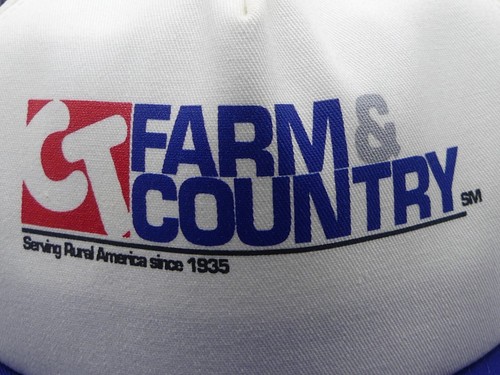 CT Farm & Country K-Products U.S.A. Central Tractor White Blue Snapback Hat Cap - Picture 2 of 12