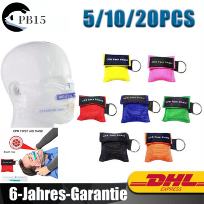CPR Face Shield Beatmungsmaske Beatmungstuch Beatmungs Erste Notfall Hilfe DE
