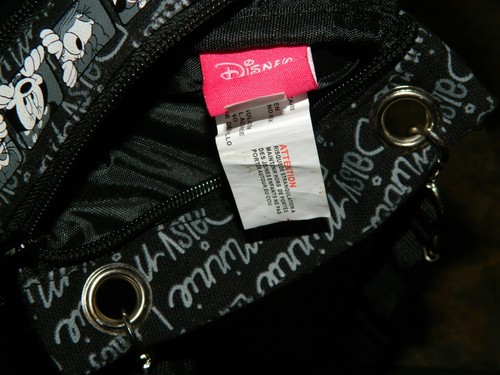 DISNEY MINNIE & DAISY BLACK & WHITE CROSSBODY/PASSPORT CANVAS BAG NWOT/NOS - Picture 10 of 12