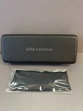 JOHN VARVATOS Eyeglasses Sunglasses  BIG BLACK SPACIOUS  CLAMSHELL HARD CASE New