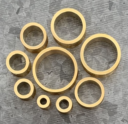 PAAR dicke Stahl Sattel Tunnel Double Flare Plugs Ohrschmuck Messgeräte Körperschmuck - Bild 10 von 17