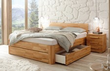 Hasena Bellissimo Massivholzbett kernbuche mit Bettkasten Bett massiv Schubladen