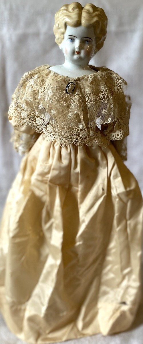 Antique German 22” C1880 Blond China Head Doll With Nice Outfit | eBay