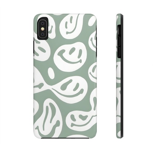 Abstract Smiley Faces Green Tough Phone Case | Aesthetic - 第 89/108 張圖片
