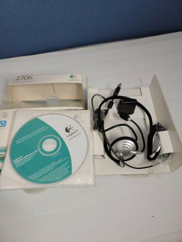 LOGITECH C270h HD Webcam Computer PC Video Camera Built in Mic + Headset Open - Picture 2 of 10