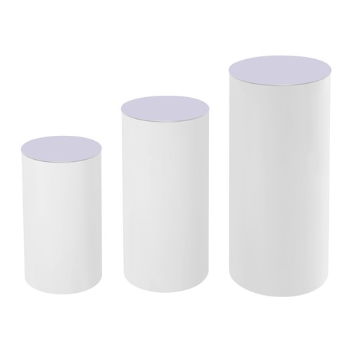 3x Pedestal Flower Stand Party Cylinder Pedestal Wedding Home Display Decoration - Picture 5 of 12