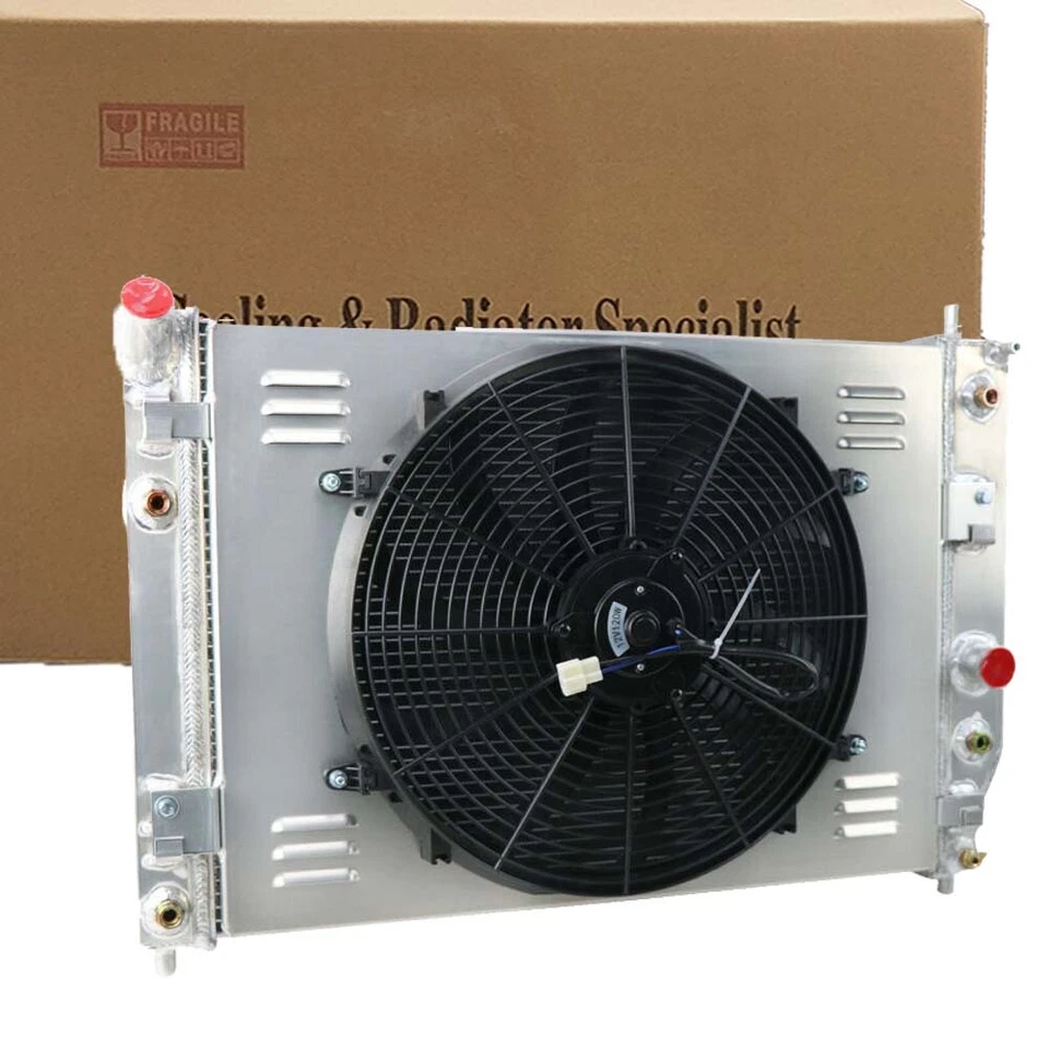 3-ROW RADIATOR+SHROUD FAN FIT 2005-2013 CHEVROLET CORVETTE C6 6.0L 6.2L 7.0L,V8 - Imagem 3 de 4