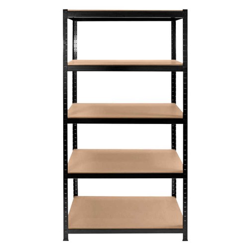 Estanteria Metalica Galvanizada Negra 875kg 5 Alturas 180x90x40 cm Ideal Garaje - Imagen 2 de 10
