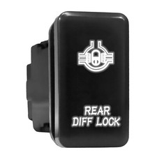 Rear Diff Lock White Backlit Switch Tall Push Button 1.54x 0.83 Fit Toyota