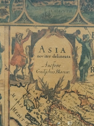 Framed Antique Vintage Old World Maps - Guilielmo Blaeuw - Asia - Picture 3 of 17