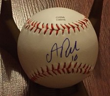 OAKLAND ATHLETICS ~ FLORIDA GATORS AJ A.J. PUK HAND SIGNED BASEBALL W/COA