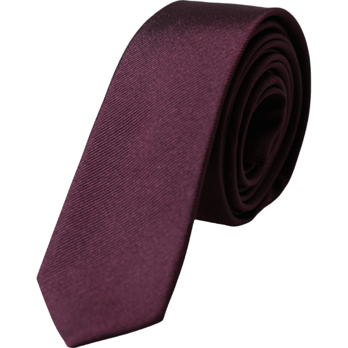 DOLCE & GABBANA Tie Bordeaux Solid 100% Silk Adjustable Men