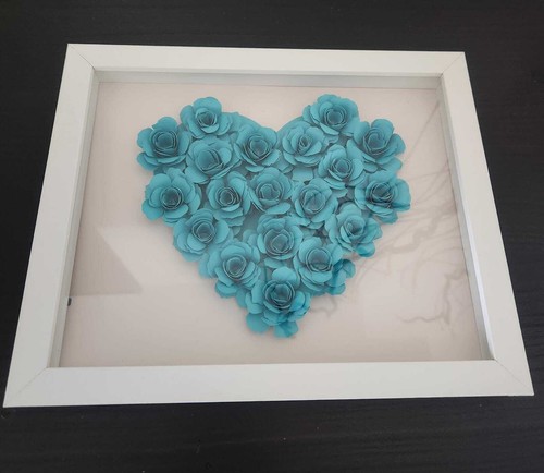 3D Wall Hanging Roses Frame Art Artificial Flowers for Valentines Day Gifts - Picture 19 of 23