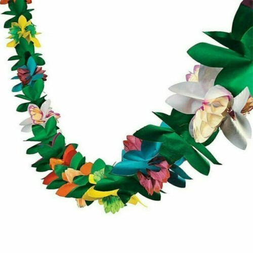 2pc×3meters Hawaii Tropisch Papier Blumen Girlande Fahne Sommer Beach Party Deko - Bild 6 von 11