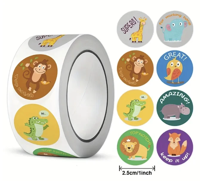 Positive Reward Teacher Merit Stickers 2.5cm 50/100pc Classroom Award Kids Party
