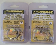 2 HT Tip-up Rigs 12" -  27# LEADER, Size 4 Treble Hook, 7 STRAND, 2 PER PACK