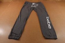 Bebe Womens Medium Charcoal Lightweight Knit Pocket Lace Up Lounge Pants New