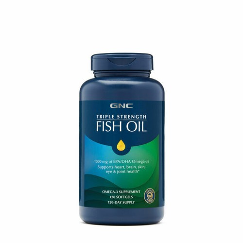 GNC dreifach starkes Fischöl 1000 mg - 120 Stück Ablaufdatum 04/2027... 4 Monatsvorrat
