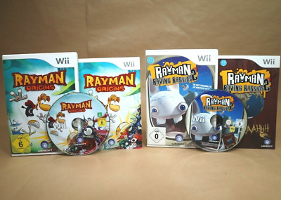 RAYMAN Origins Wii + Rayman Raving Rabbids 2 Wii - Ubisoft - OVP+Anleitung