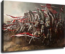 Battle of The Winged Hussars in Vienna Poster Wall Painting Canvas Painting
