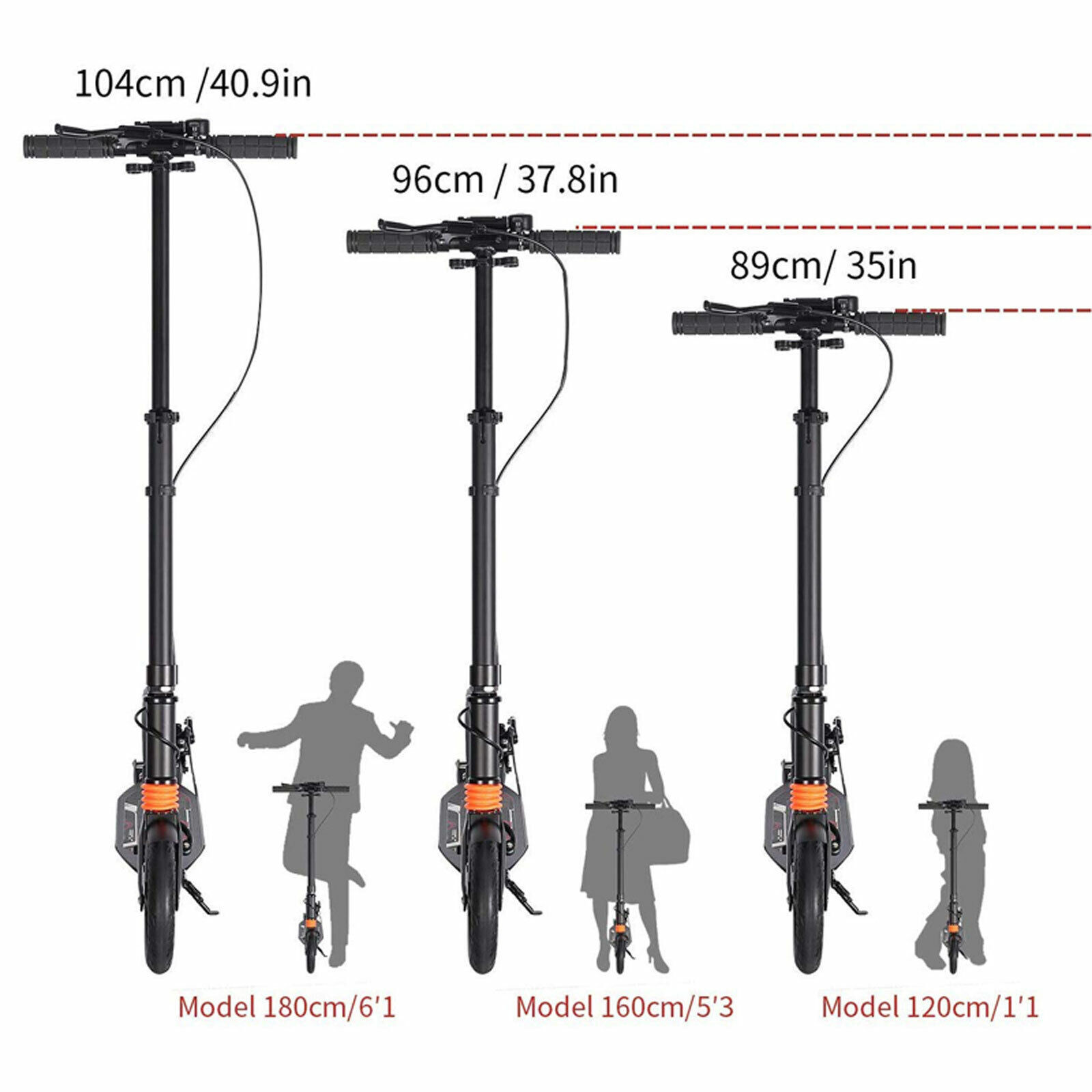 Faltbar Roller Scooter für Erwachsene Kinder Tretroller Höhenverstellbar 100KG