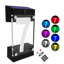 Acrylics Solar Address Sign Led Illuminated Solar House Numbers for Outside W...