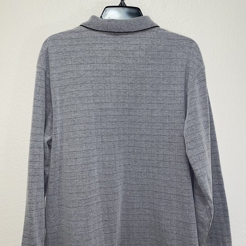 Junction West Shirt Long Sleeve Gray Stripped Medium Men’s Collared Polo - Picture 5 of 7