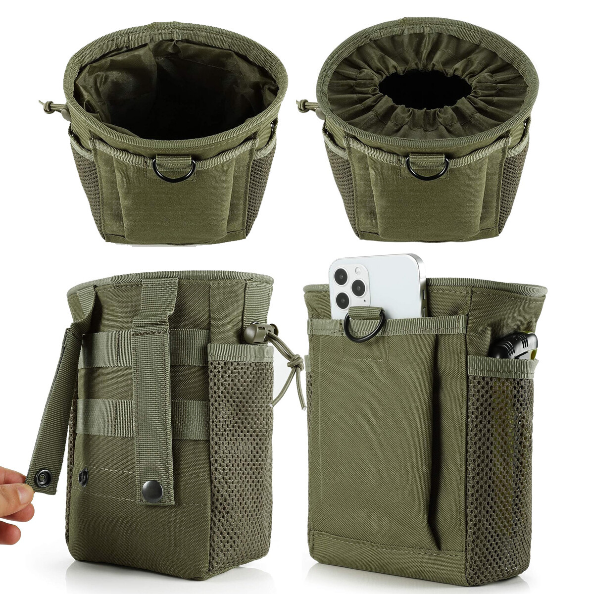 Tactical MOLLE Dump Pouch Magazine Shotgun Shell Drop Pouch